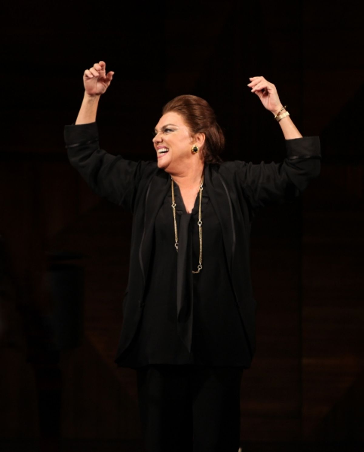 Tyne Daly as Maria Callas  at the Opening Night Performance Curtain Call for The Manhattan Theatre Club's  'Master Class' at the Samuel J. Friedman Theatre in New York City. at 