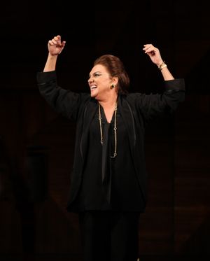 Tyne Daly as Maria Callas  at the Opening Night Performance Curtain Call for The Manh Photo