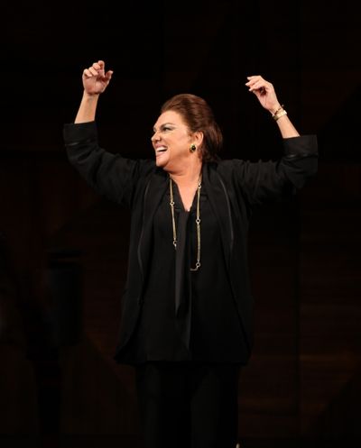 Tyne Daly as Maria Callas  at the Opening Night Performance Curtain Call for The Manh Photo