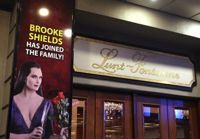 Brooke Shields as Morticia Addams & Roger Rees (Theatre Marquee ) at the Curtain Call Photo