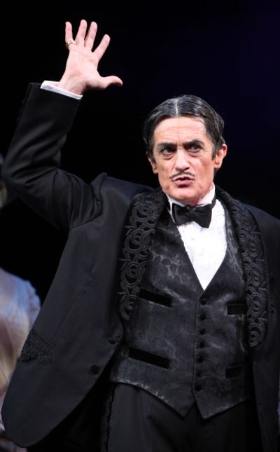 Roger Rees at the Curtain Call for her debut in 'The Addams Family' at the Lunt-Fonta Photo