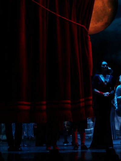 Brooke Shields as Morticia Addams at the Curtain Call for her debut in 'The Addams Fa Photo