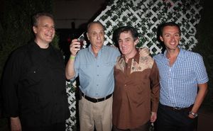 Rick Elice, Marshall Brickman, Roger Rees & Andrew Lippa attending the After Performance Reception for Brooke Shields debut in 'The Addams Family' at the Empire Hotel Roof in New York City. @ BroadwayWorld Rick Elice, Marshall Brickman, Roger Rees & Andrew Lippa attending the After Performa Photo