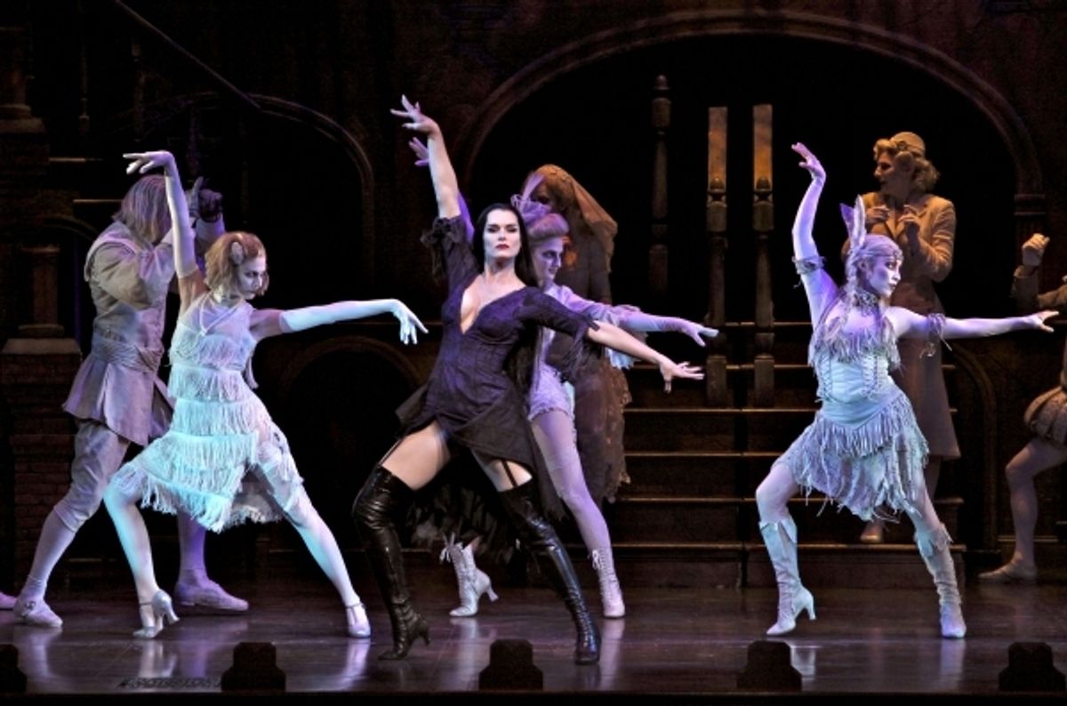 Brooke Shields and ADDAMS FAMILY Company at 