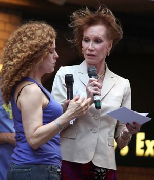Bernadette Peters & Mary Tyler Moore attending the Presentation for Broadway Barks Lucky 13th Annual Adopt-a-thon in New York City. @ BroadwayWorld Bernadette Peters & Mary Tyler Moore attending the Presentation for Broadway Barks Lu Photo