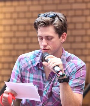 Aaron Tveit attending the Presentation for Broadway Barks Lucky 13th Annual Adopt-a-thon in New York City. @ BroadwayWorld Aaron Tveit attending the Presentation for Broadway Barks Lucky 13th Annual Adopt-a-t Photo
