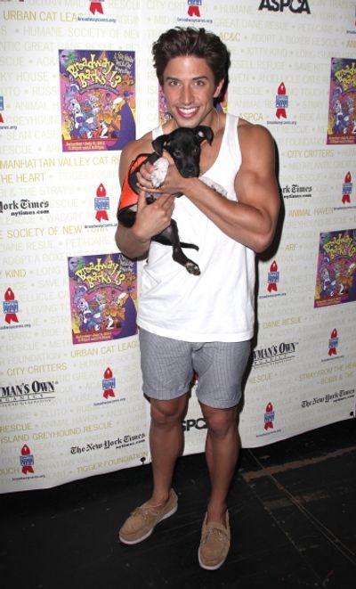 Nick Adams Backstage at Broadway Barks Lucky 13th Annual Adopt-a-thon  in New York Ci Photo