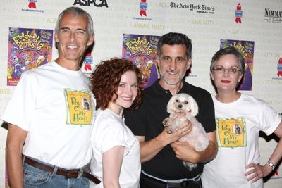 Bill Berloni & the cast of 'Peg O' My Heart' Backstage at Broadway Barks Lucky 13th A Photo