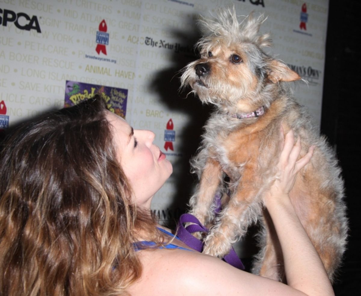 Heidi Blickenstaff Backstage at Broadway Barks Lucky 13th Annual Adopt-a-thon  in New York City.  at 