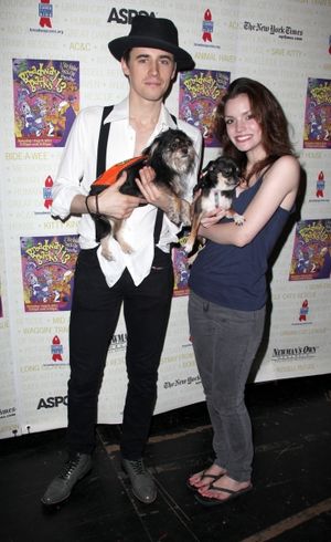 Reeve Carney & Jennifer Damiano Backstage at Broadway Barks Lucky 13th Annual Adopt-a-thon in New York City. @ BroadwayWorld Reeve Carney & Jennifer Damiano Backstage at Broadway Barks Lucky 13th Annual Adopt-a Photo