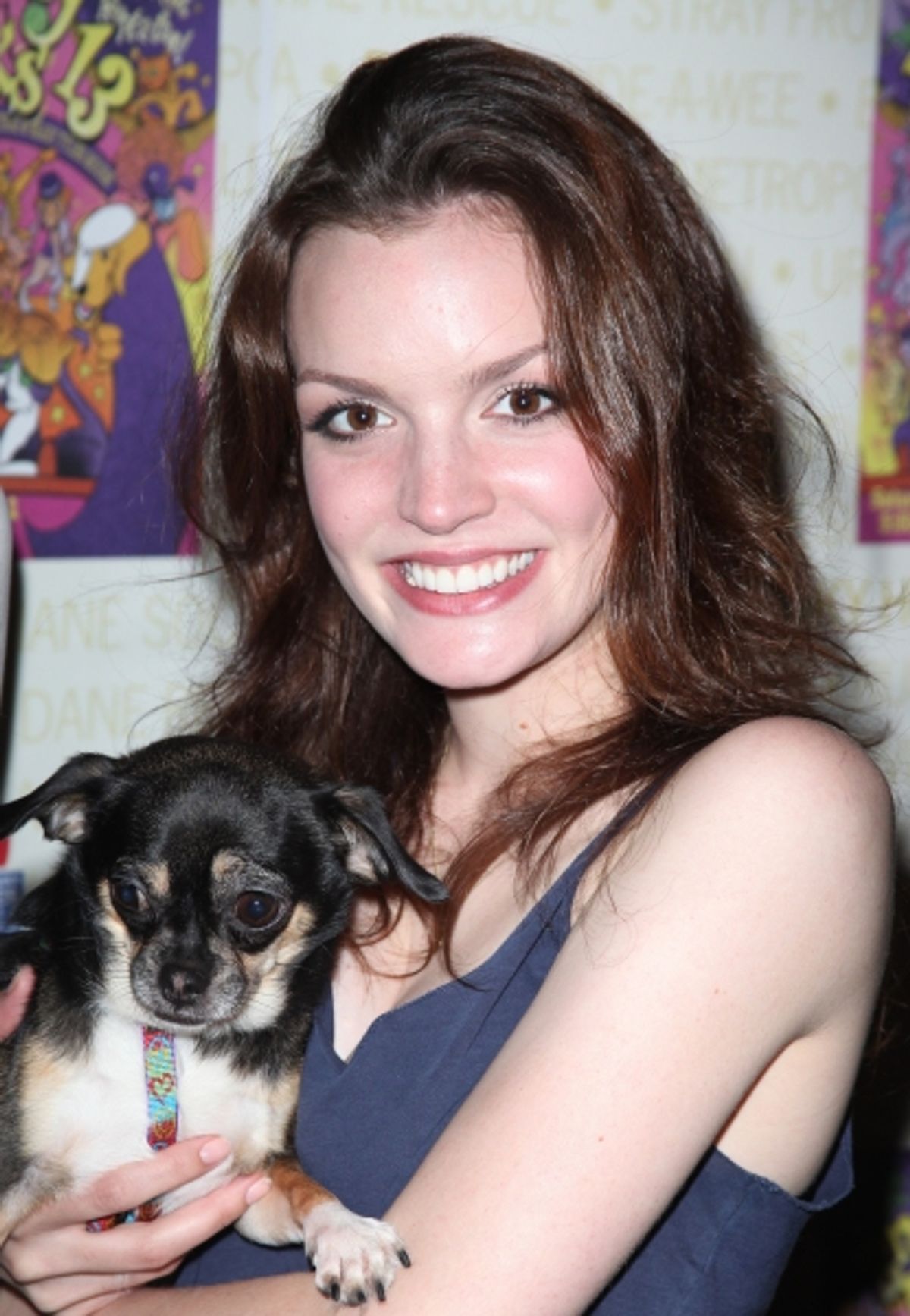 Jennifer Damiano Backstage at Broadway Barks Lucky 13th Annual Adopt-a-thon  in New York City.  at 