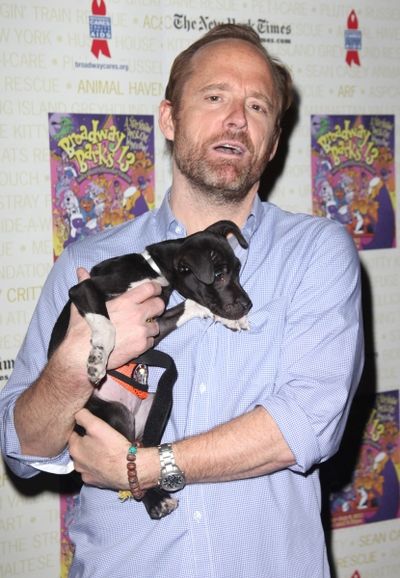 John Benjamin Hickey Backstage at Broadway Barks Lucky 13th Annual Adopt-a-thon  in N Photo