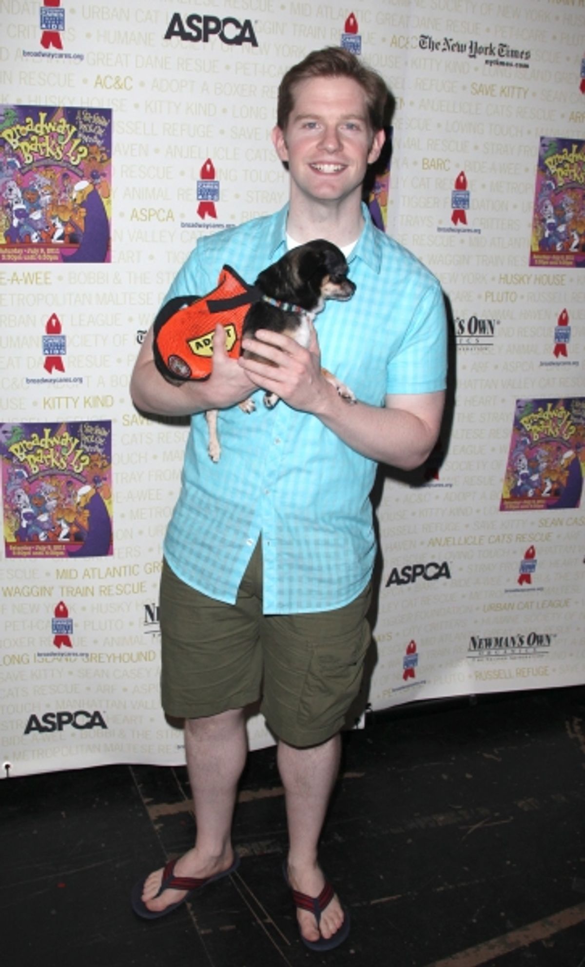 Rory O' Malley Backstage at Broadway Barks Lucky 13th Annual Adopt-a-thon  in New York City.  at 