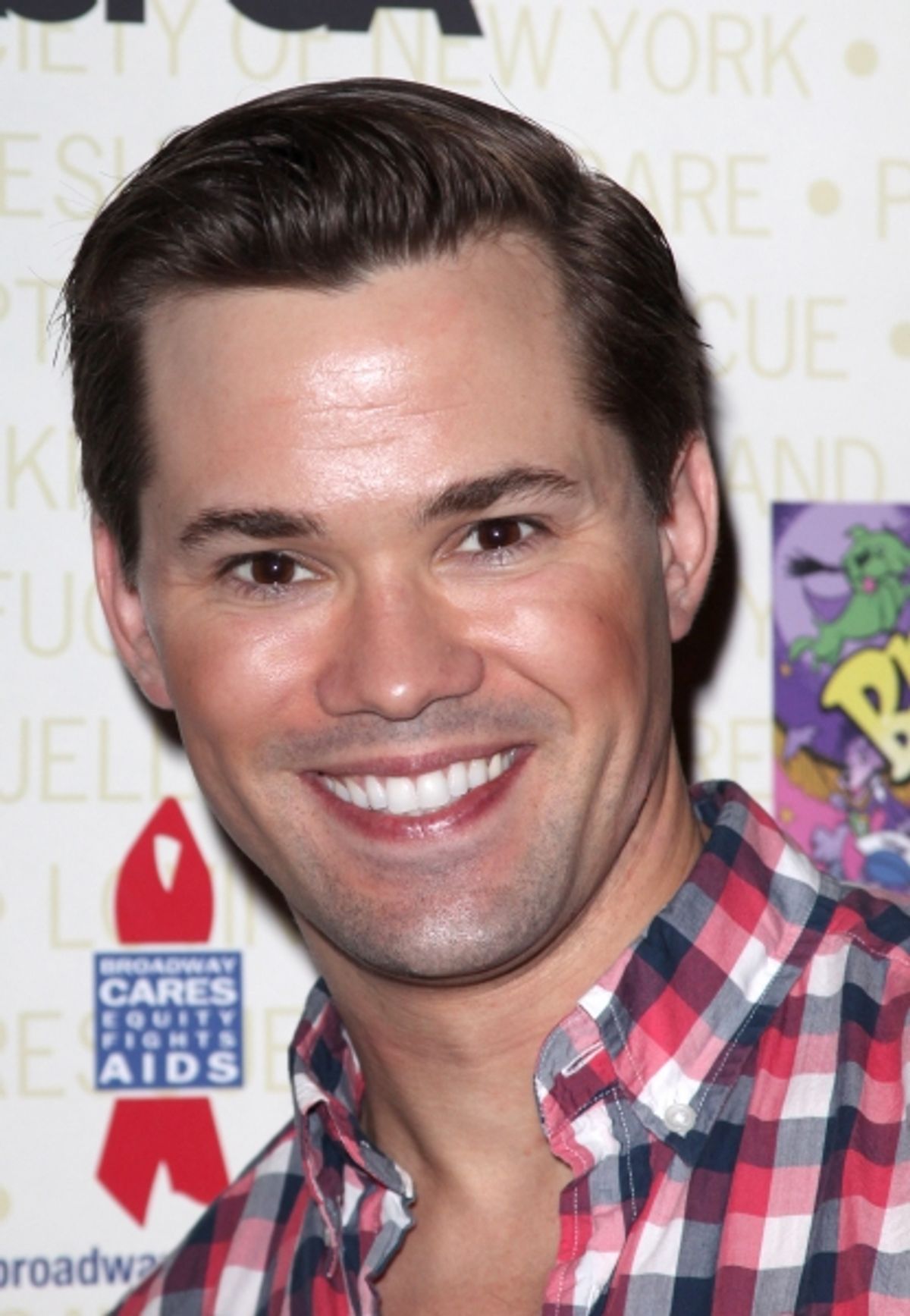 Andrew Rannells Backstage at Broadway Barks Lucky 13th Annual Adopt-a-thon  in New York City.  at 