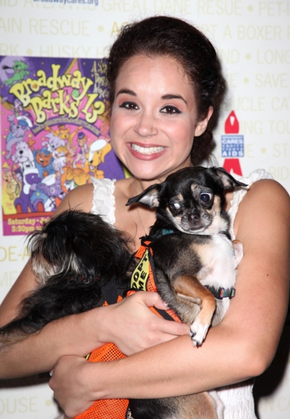 Alexandra Silber Backstage at Broadway Barks Lucky 13th Annual Adopt-a-thon  in New York City.  at 