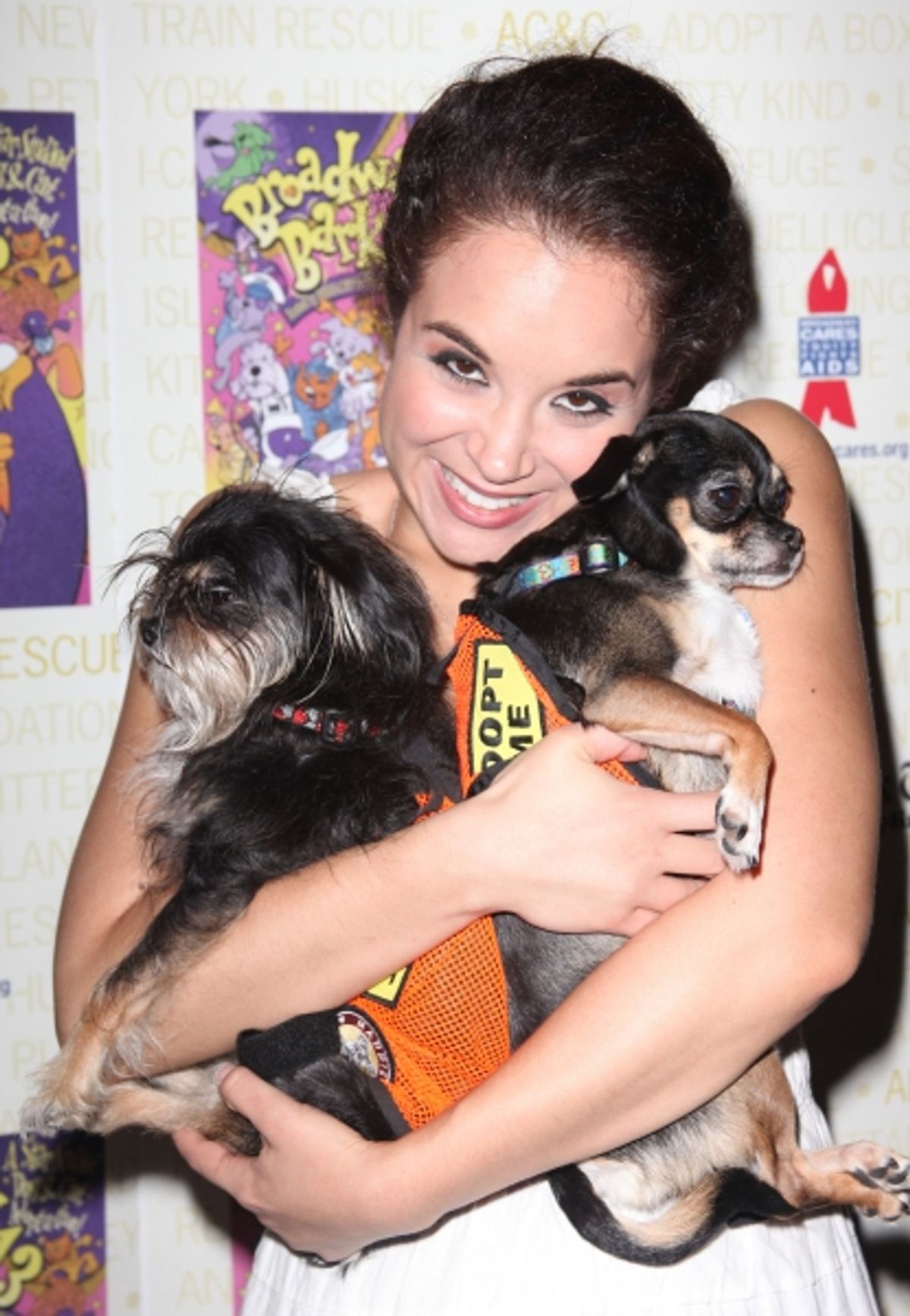 Alexandra Silber Backstage at Broadway Barks Lucky 13th Annual Adopt-a-thon  in New York City.  at 