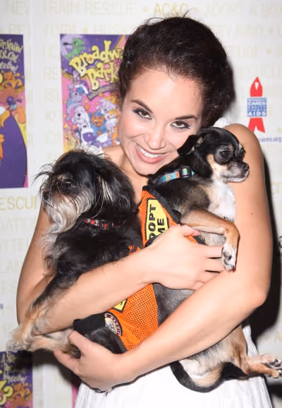 Alexandra Silber Backstage at Broadway Barks Lucky 13th Annual Adopt-a-thon  in New Y Photo