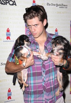 Aaron Tveit Backstage at Broadway Barks Lucky 13th Annual Adopt-a-thon in New York City. @ BroadwayWorld Aaron Tveit Backstage at Broadway Barks Lucky 13th Annual Adopt-a-thon in New York C Photo
