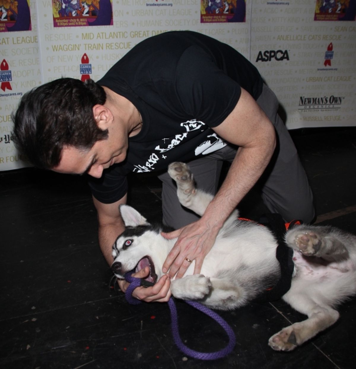 Yul Vazquez Backstage at Broadway Barks Lucky 13th Annual Adopt-a-thon  in New York City.  at 