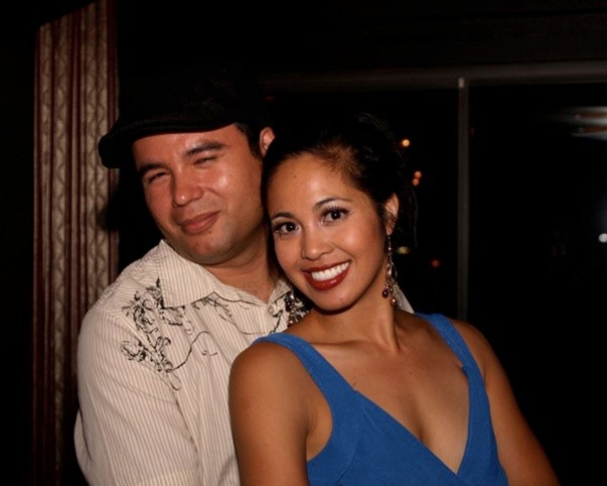 Jasmine Ejan and her husband at 
