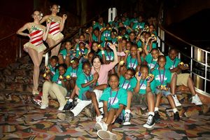 Rockettes, Maria Choodu, kids from Garden of Dreams Foundation Photo
