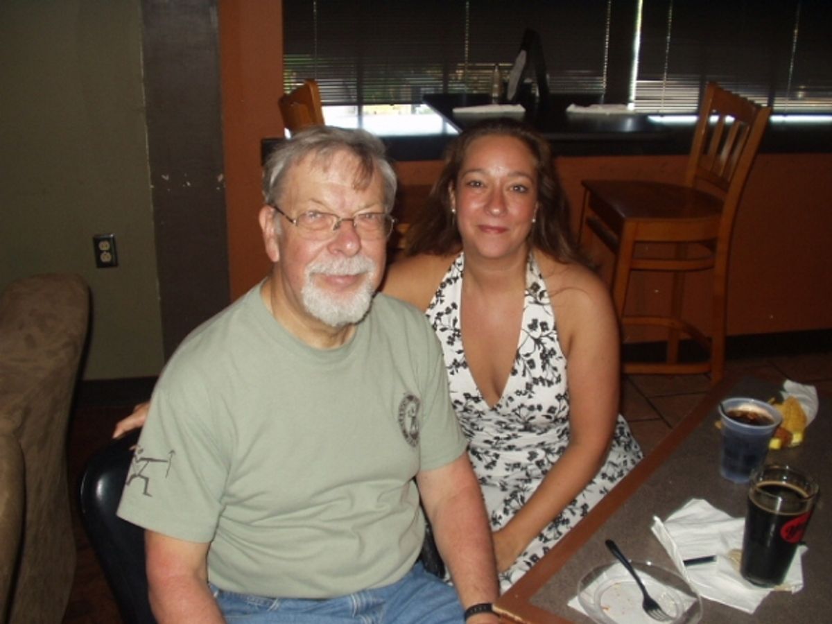 Kate Adams Johnson & her dad at First Night: The Preview Party at The Listening Room Cafe