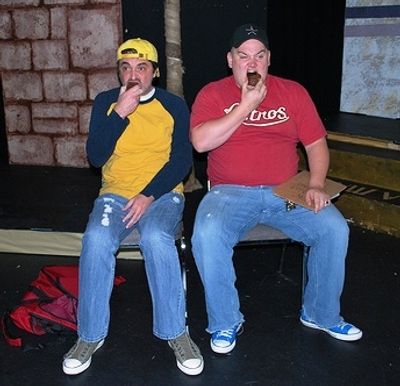  Gregory Magyar and Andy Midkiff share a moment in a scene from Rounding Third. Photo