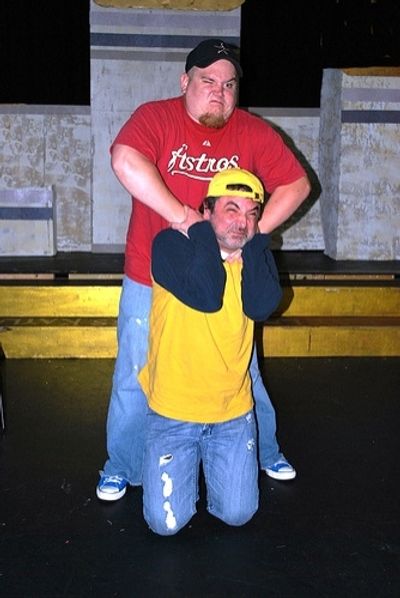 Don (Andy Midkiff) gets a tad frustrated with Michael (Gregory Magyar) when coaching  Photo