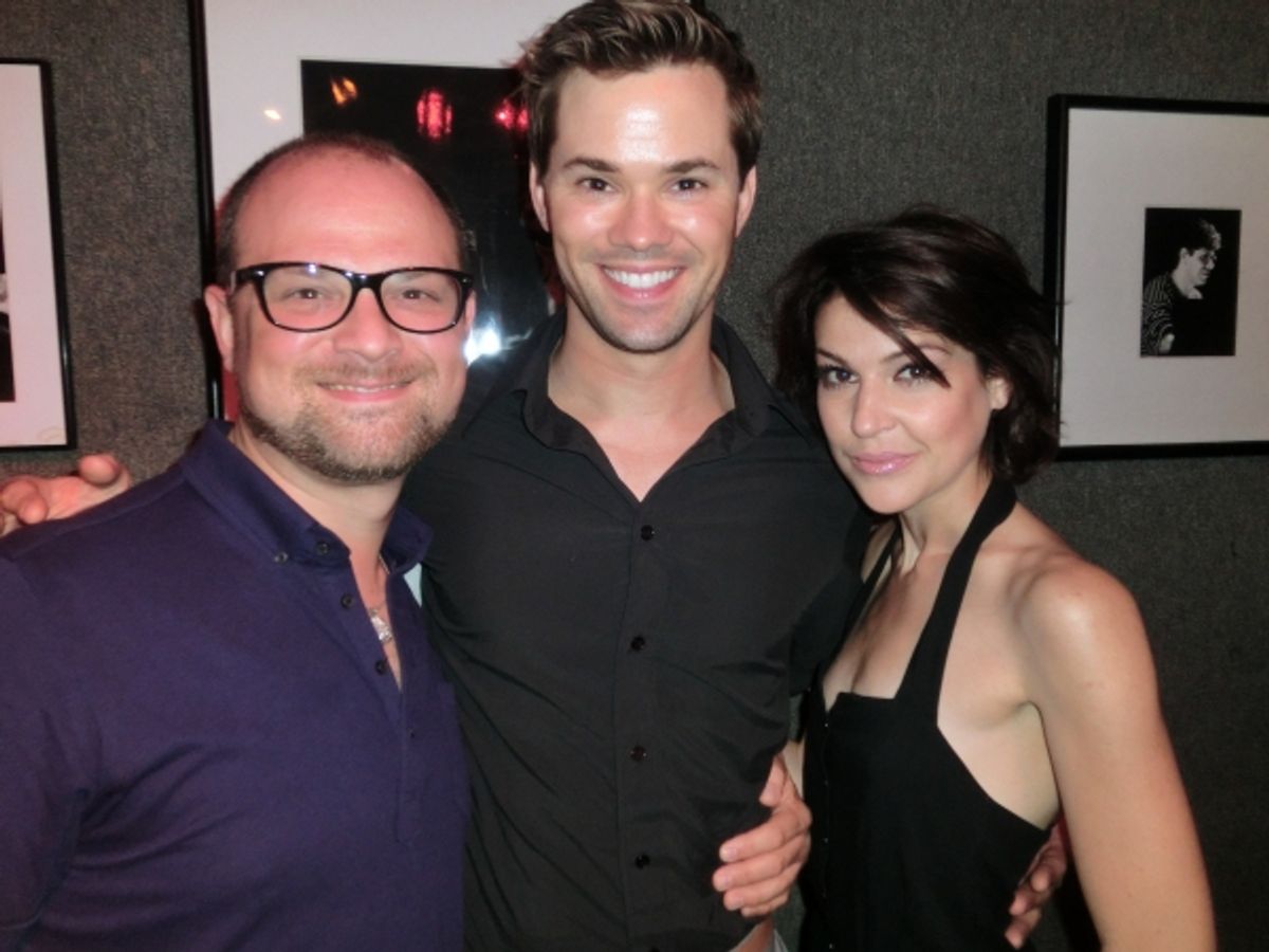 Carl Andress, Andrew Rannells, Ashley Austin Morris at 