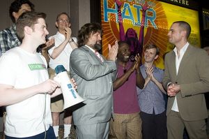 Rory O'Malley, Oskar Eustis & Jordan Roth Photo