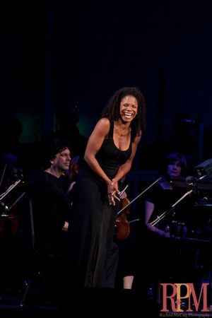 Audra McDonald engages the audience in a "I Could Have Danced All Night" singalong @ BroadwayWorld Audra McDonald engages the audience in a "I Could Have Danced All Night" singalong Photo