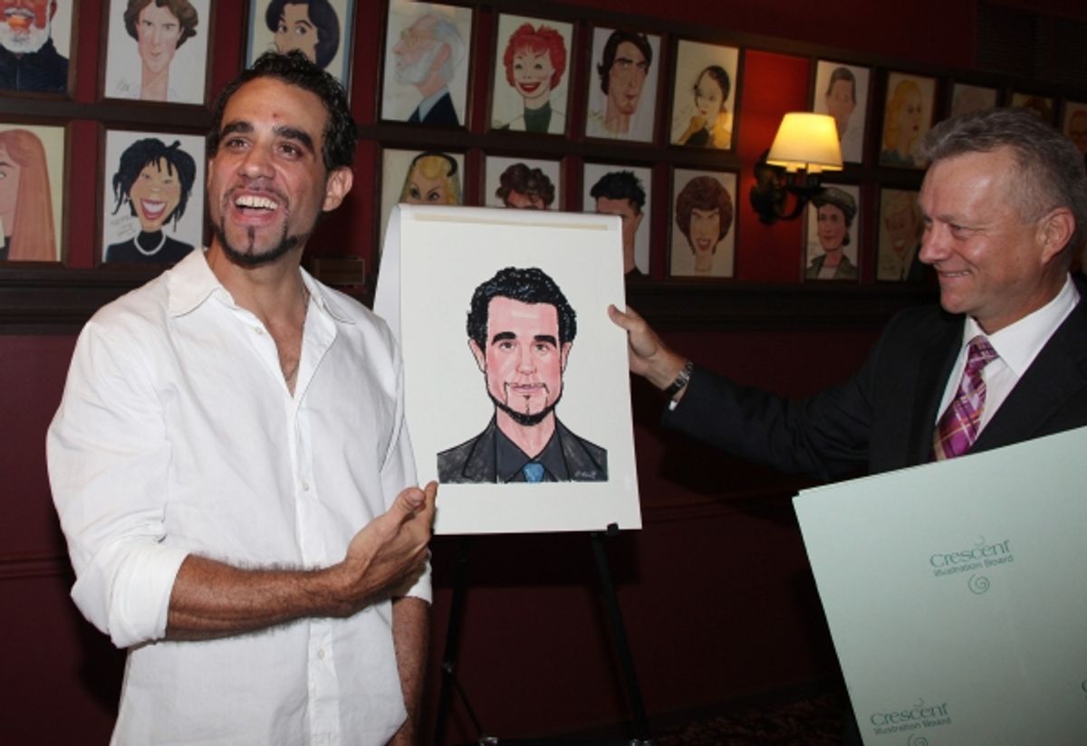 Bobby Cannavale & Max Klimavicius attending the celebration as Sardi's honors all five cast members from the Broadway production of 'The Motherf**ker with the Hat'  in New York City at 
