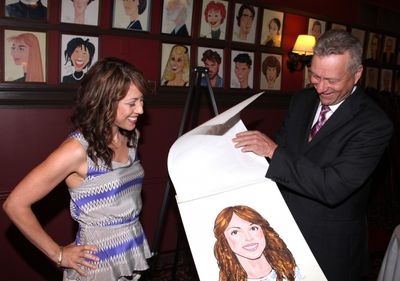 Elizabeth Rodriguez & Max Klimavicius  attending the celebration as Sardi's honors al Photo