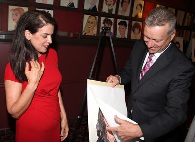 Annabella Sciorra & Max Klimavicius attending the celebration as Sardi's honors all f Photo