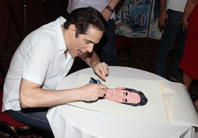 Yul Vazquez attending the celebration as Sardi's honors all five cast members from th Photo
