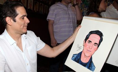 Yul Vazquez attending the celebration as Sardi's honors all five cast members from th Photo