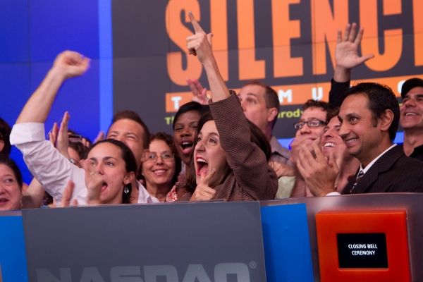 Photo Flash: SILENCE! The Musical Rings NASDAQ Closing Bell Photo Flash: SILENCE! The Musical Rings NASDAQ Closing Bell Image