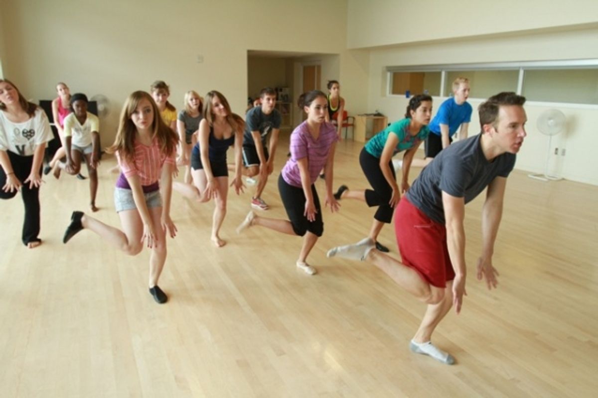 Paul Canaan with students at 