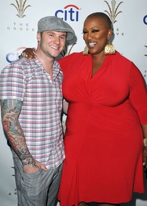 Blake Lewis and Frenchie Davis post-show at The Grove Summer Concert Series Photo