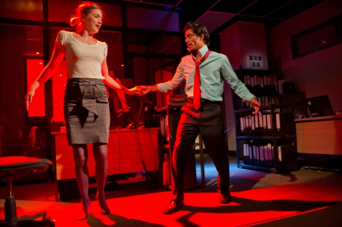 Robyn Addison as Marie and Shane Zaza as Elvis. 
 at 