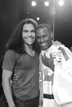 Steel Burthardt & Arbender Robinson celebrating the Opening Night Gypsy Robe Ceremony Photo