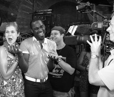 Arbender Robinson  & Ensemble Cast celebrating the Opening Night Gypsy Robe Ceremony  Photo