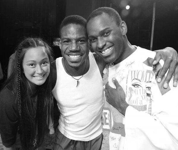 Kaitlin Kiyan, Darius Nichols & Arbender Robinson celebrating the Opening Night Gypsy Photo