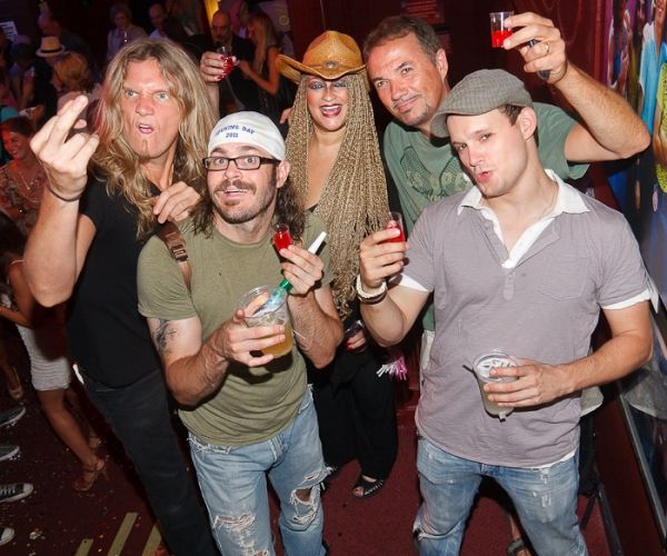 Joel Hoekstra, Mitchell Jarvis, Michele Mais, Paul Schoeffler, and Jeremy Woodard Photo