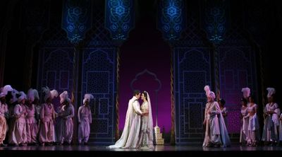 Adam Jacobs and Courtney Reed with Sean G. Griffin and Company
 Photo