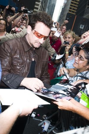 Bono Greets Fans @ BroadwayWorld Bono Greets Fans Photo