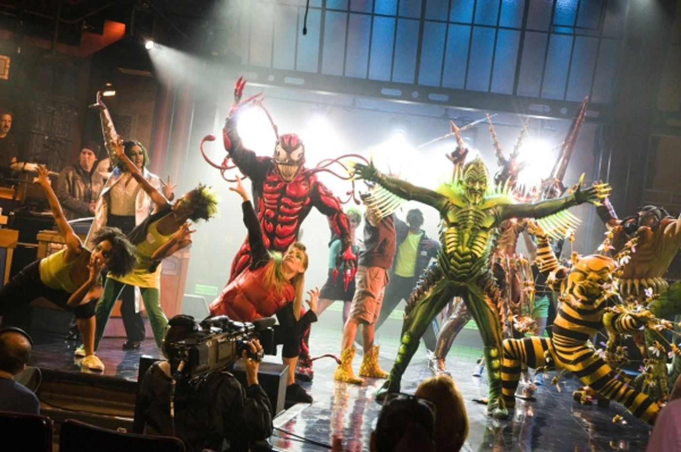 Photo Flash: Patrick Page, Bono, Edge & SPIDER-MAN Cast Visit Letterman!  Image