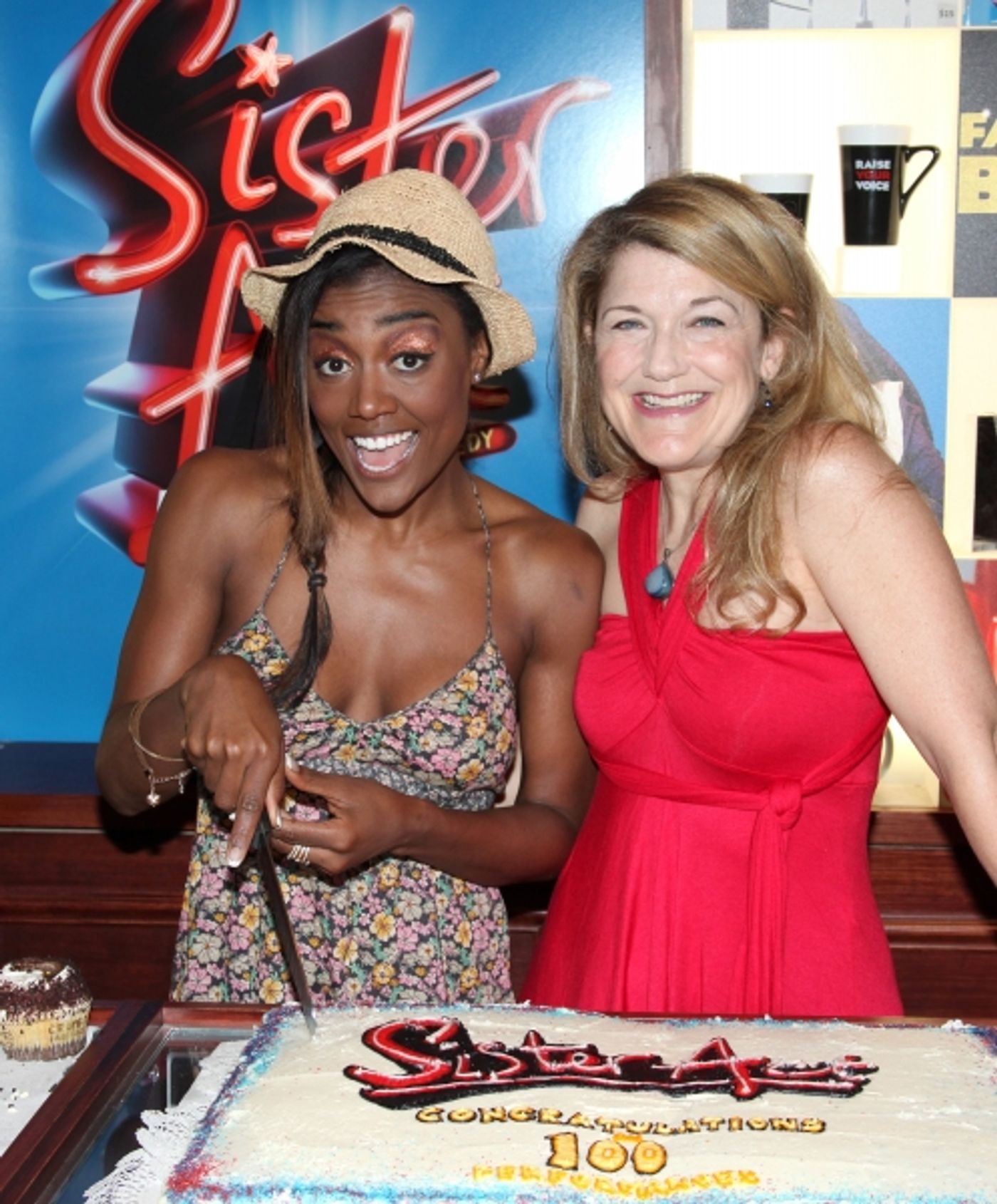Photo Coverage: Patina Miller, Victoria Clark & SISTER ACT Company Celebrate 100 Performances on Broadway Photo Coverage: Patina Miller, Victoria Clark & SISTER ACT Company Celebrate 100 Performances on Broadway Image