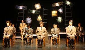 Matt Goldstein and Jacob Rosenbaum, Matt Hawley, David Groccia, Dillon Tognacci , Ryan Goodwin, Luke Doyle, Noah Bridgestock, Sean Neary, Kenneth Donovan, Corey Cadigan, Brendan Duquette, Daniel Buckley
@ BroadwayWorld Matt Goldstein and Jacob Rosenbaum, Matt Hawley, David Groccia, Dillon Tognacci , Rya Photo