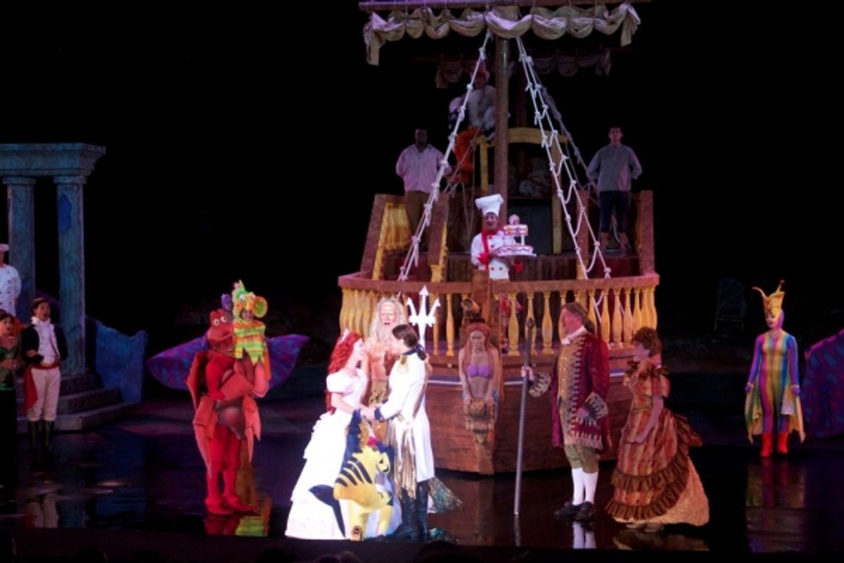 Michelle Pruiett (Ariel), James Royce Edwards (Prince Eric) and Cast at 